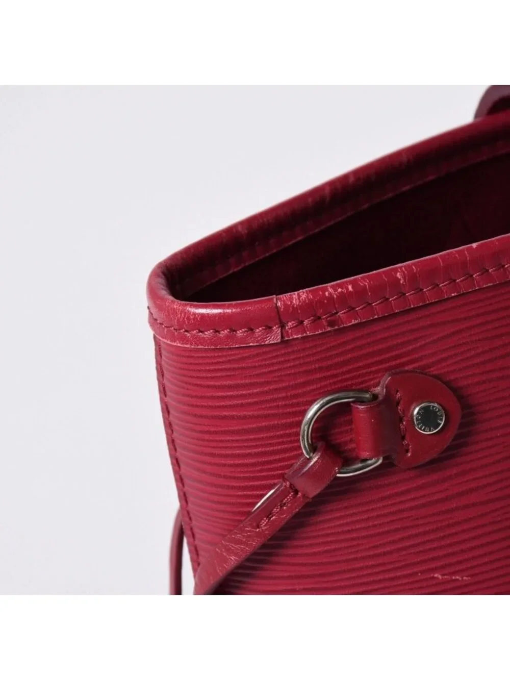 Louis Vuitton Neverfull PM Handbag Epi Leather Bordeaux Silver